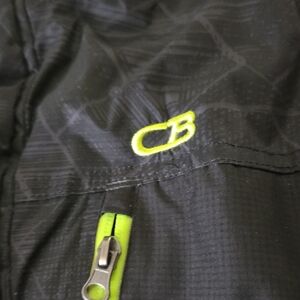 Black Jacket with Neon Green CB Logo